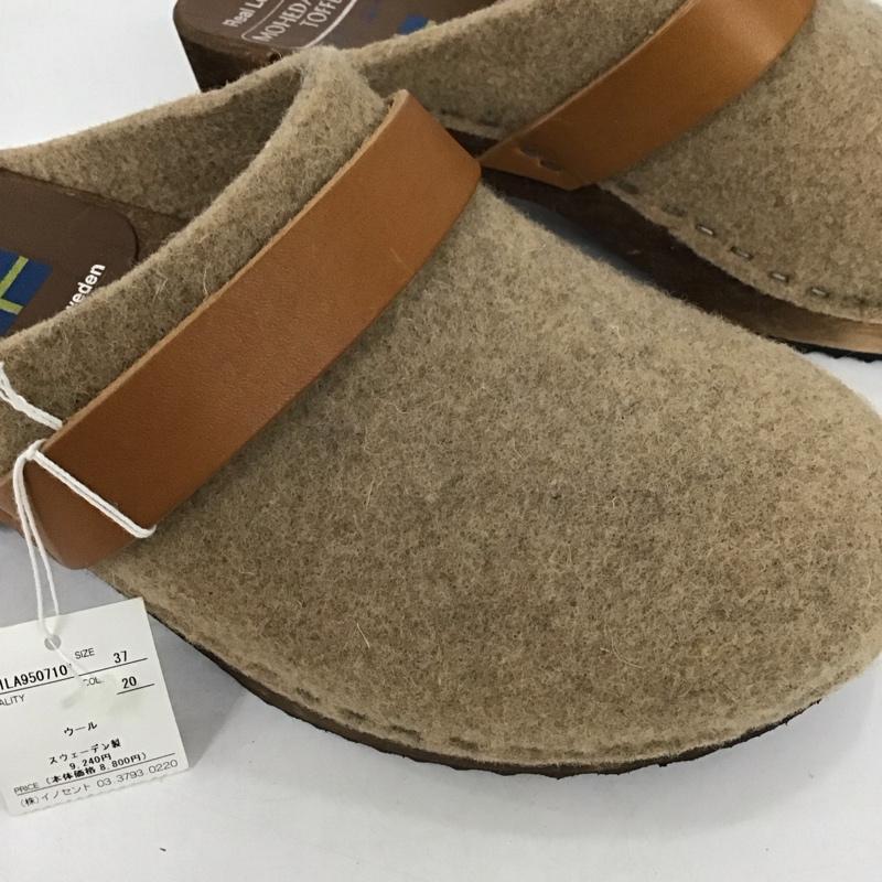 モヘダトフェール MOHEDA TOFFELN サンダル サンダル サボ スウェーデン製 ウール タグ付き 無地 ベージュ / ベージュ / レディース USED 古着 中古 10123315
