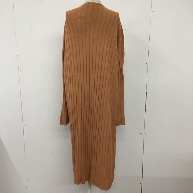マウジー MOUSSY カーディガン 長袖 010dsa70-570 COTTONMIXRIBLONGカーディガン ロングカーディガン FREE 無地 橙 / オレンジ / レディース USED 古着 中古 10123841