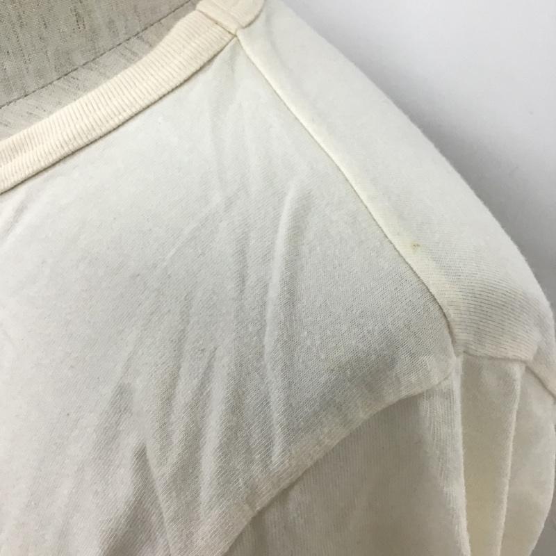 ユニクロ UNIQLO カットソー 七分袖 長袖カットソー クルーネックカットソー ロングスリーブカットソー プリントTシャツ M プリント X キャラクター オフホワイト / オフホワイト / メンズ USED 古着 中古 10096616