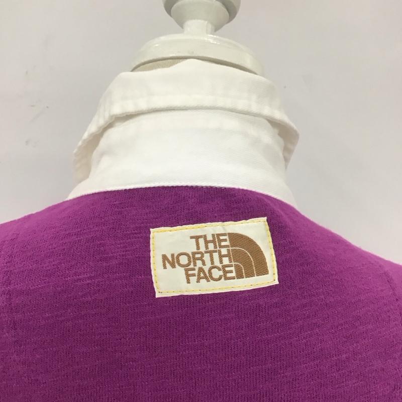 ザノースフェイス THE NORTH FACE ポロシャツ 長袖 atw40760 長袖カットソー ポロシャツ カジュアルシャツ L ロゴ、文字 紫 / パープル / レディース USED 古着 中古 10111512