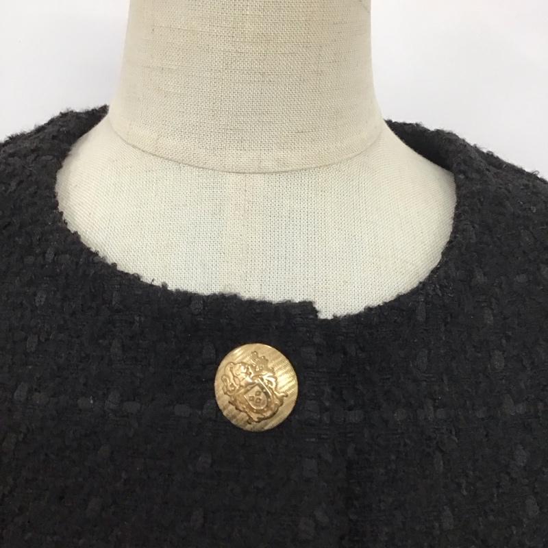 ザラ ZARA ジャケット、上着 ジャケット、ブレザー カジュアルジャケット ノーカラージャケット アウター S 黒 / ブラック / レディース USED 古着 中古 10124063