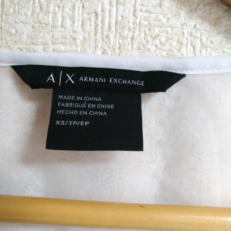 アルマーニエクスチェンジ A/X ARMANIEXCHANGE タンクトップ タンクトップ XS 無地 X ワンポイント 白 / ホワイト / レディース USED 古着 中古 10014948
