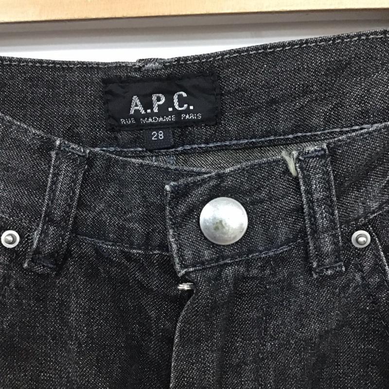 アーペーセー A.P.C. パンツ デニム、ジーンズ デニムパンツ スリムパンツ カジュアルパンツ ストレッチパンツ 28インチ 無地 黒 / ブラック / メンズ USED 古着 中古 10136197