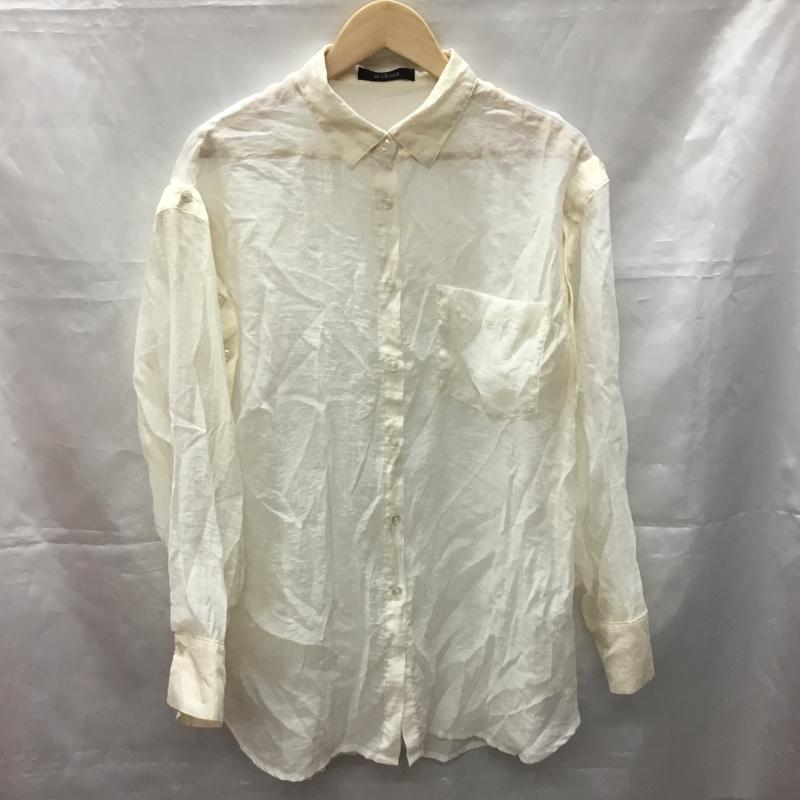 ダブルクローゼット w closet シャツ、ブラウス 長袖 シアーシャツ FREE 無地 アイボリー / アイボリー / レディース USED 古着 中古 10110856