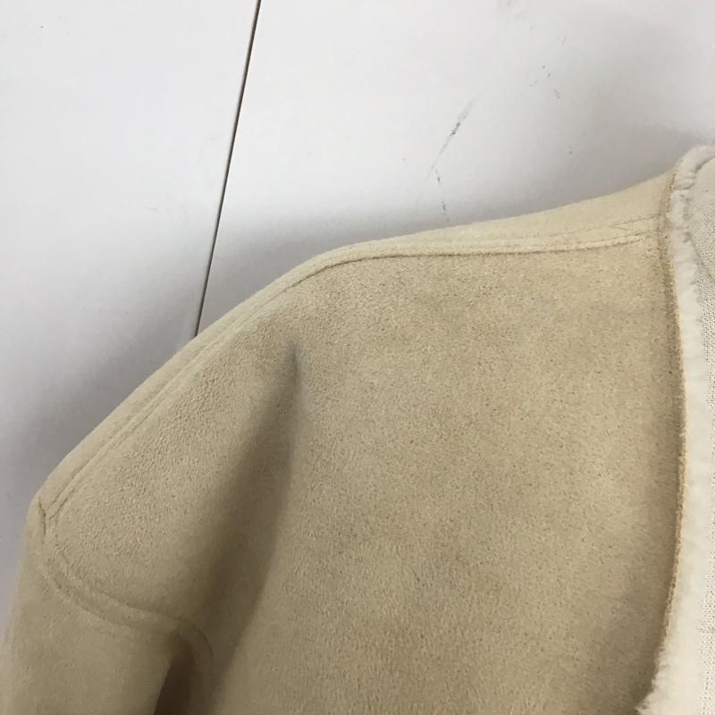 アデイインザライフ ユナイテッドアローズ A day in the life UNITED ARROWS ジャケット、上着 ジャンパー、ブルゾン 6425-699-0229 リバーシブルノーカラーボアコート アウター 無地 ベージュ / ベージュ / レディース USED 古着 中古 10118601