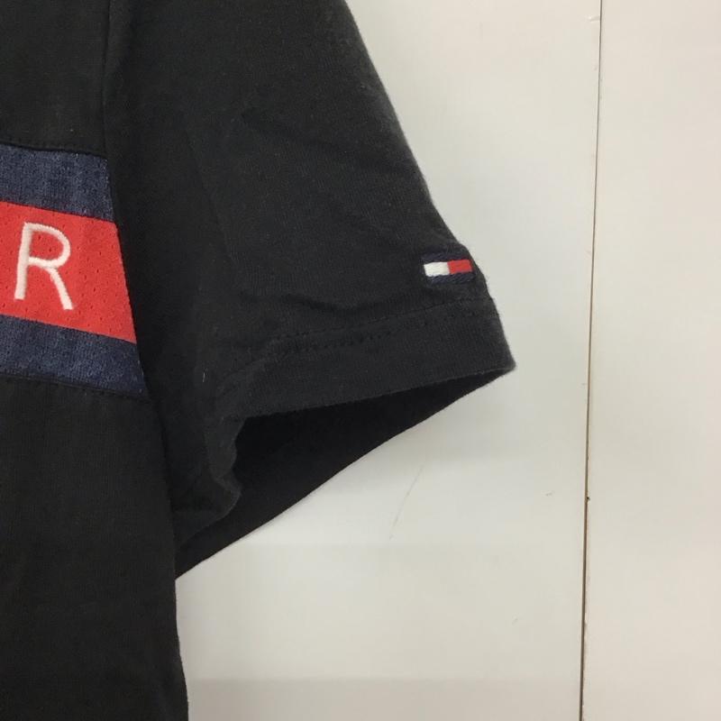トミーヒルフィガー TOMMY HILFIGER Tシャツ 半袖 半袖カットソー プリントTシャツ クルーネックカットソー S ロゴ、文字 黒 / ブラック / レディース USED 古着 中古 10133030