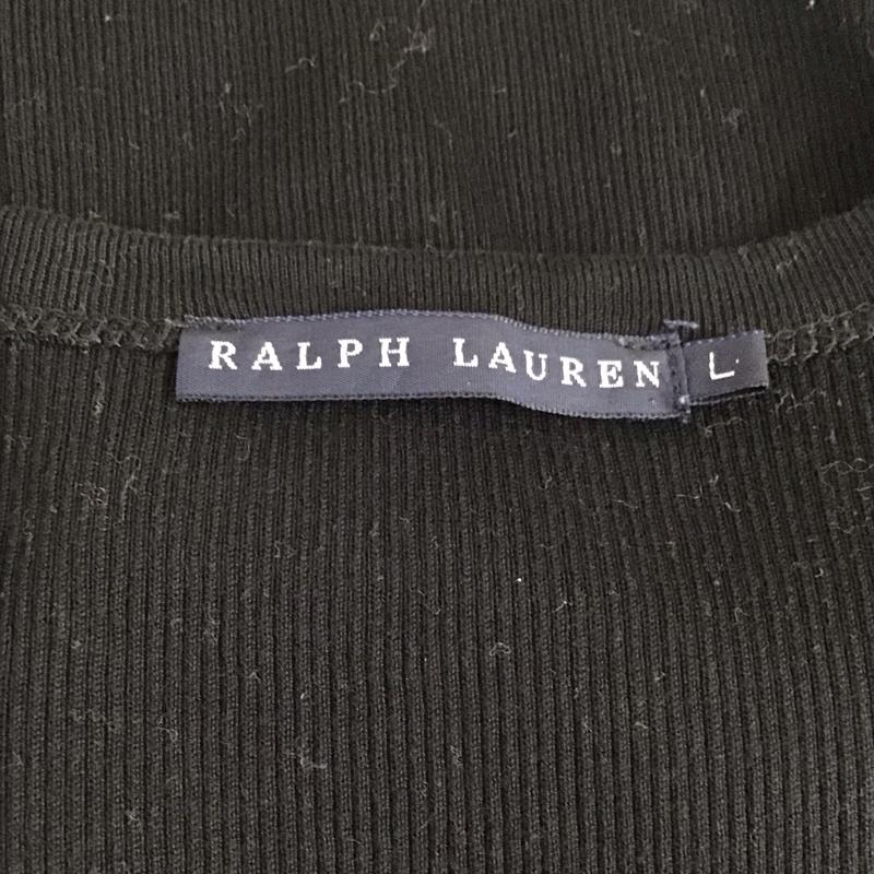 ラルフローレン RALPHLAUREN Tシャツ 半袖 KKRLKS2372 Uネック リブ L ワンポイント 黒 / ブラック / レディース USED 古着 中古 10109606