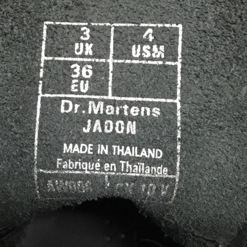 ドクターマーチン Dr.Martens ブーツ ショートブーツ JADON 8ホールブーツ 厚底ソール UK3 箱有 US:5 無地 黒 / ブラック / レディース USED 古着 中古 10121834