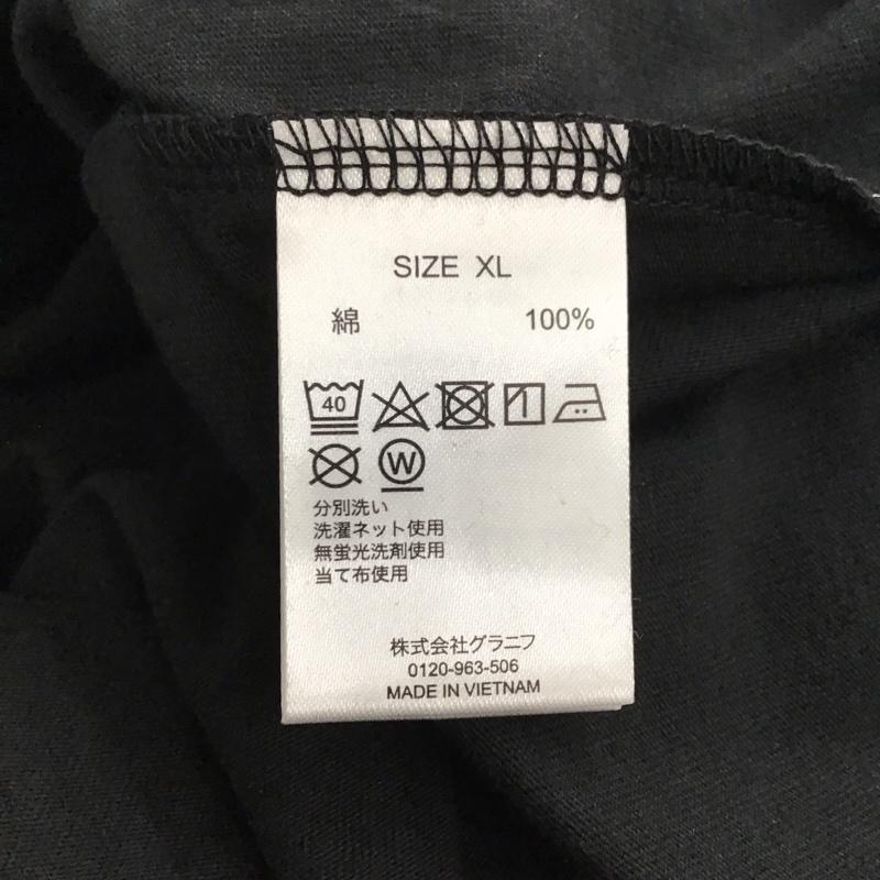 グラニフ graniph Tシャツ 半袖 半袖カットソー プリントTシャツ クルーネックカットソー strangerthings 中村佑介 XL プリント 黒 / ブラック / メンズ USED 古着 中古 10134659