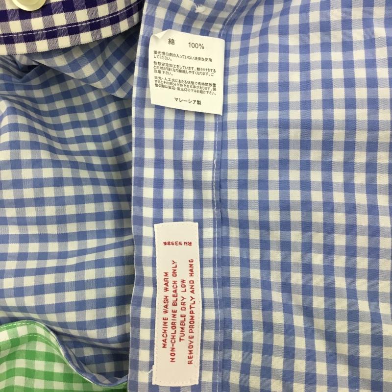 ブルックスブラザーズ BROOKS BROTHERS シャツ、ブラウス 半袖 ボタンダウン M チェック マルチカラー / マルチカラー / メンズ USED 古着 中古 10111586