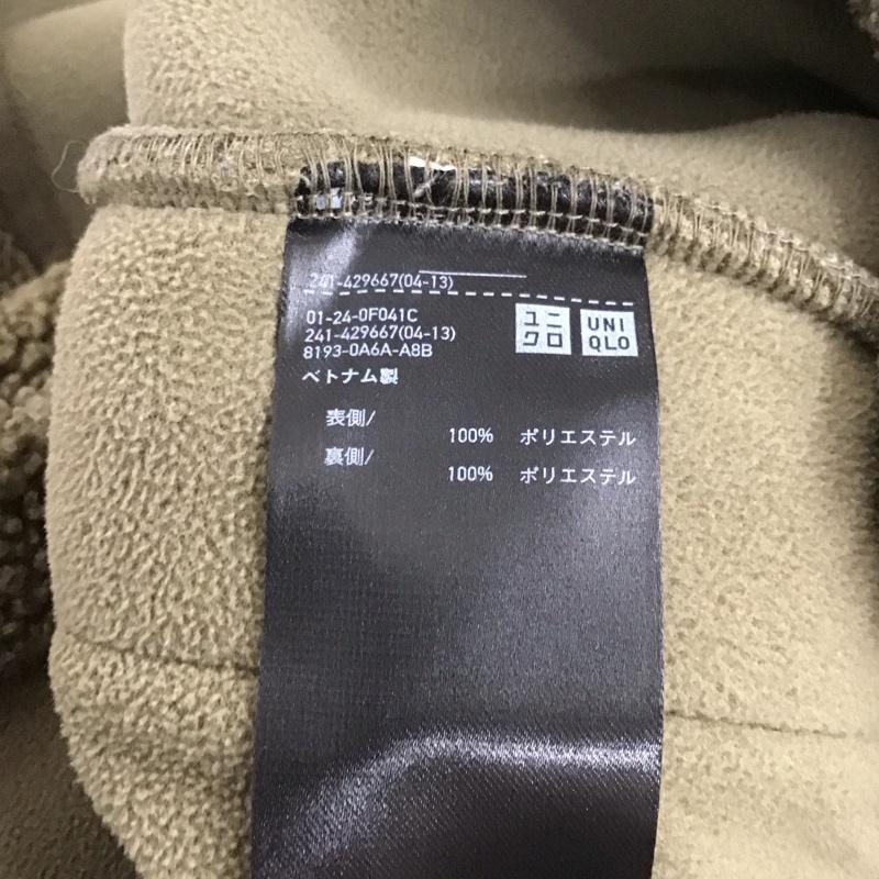 ユニクロ UNIQLO ジャケット、上着 ジャケット、ブレザー 241-429667 ボアフリースクルーネックカーディガン XL 無地 カーキ / カーキ / レディース USED 古着 中古 10111455