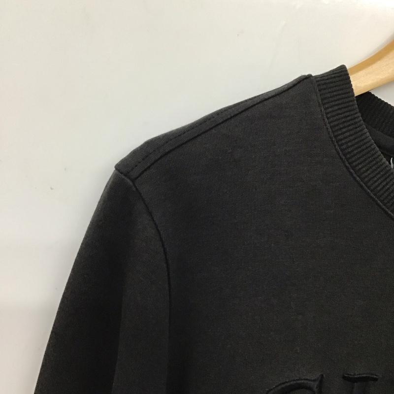 ゲス Guess トレーナー 長袖 長袖トレーナー スウェット クルーネック プルオーバー S ロゴ、文字 黒 / ブラック / メンズ USED 古着 中古 10136236