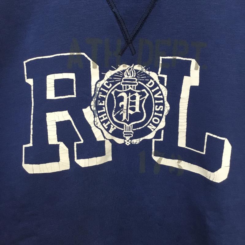 ポロラルフローレン POLO RALPH LAUREN トレーナー 長袖 L ロゴ、文字 青 / ブルー / メンズ USED 古着 中古 10136422