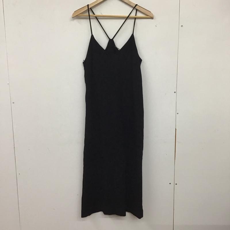 ザラ ZARA ワンピース ロングスカート ロングワンピース ノースリーブワンピース フレアスカート キャミワンピース M 無地 黒 / ブラック / レディース USED 古着 中古 10138398