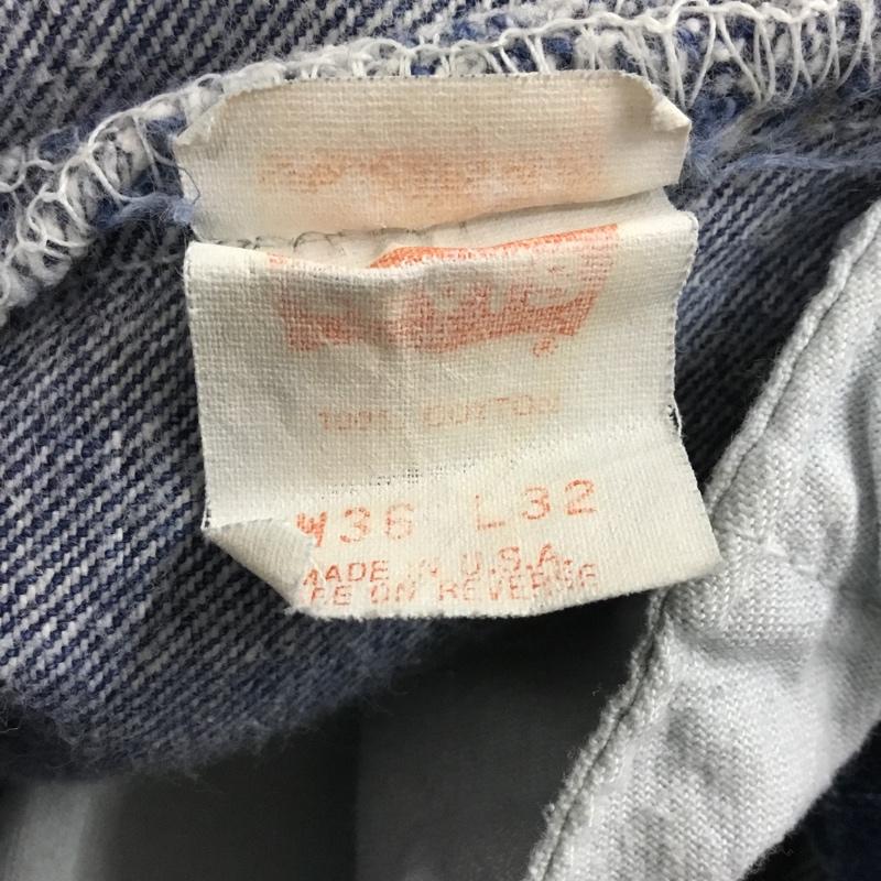 リーバイストラウスアンドコー Levi Strauss & co. パンツ デニム、ジーンズ デニムパンツ ストレートパンツ ワイドパンツ カジュアルパンツ 80s usa製 501 36 無地 インディゴ / インディゴ / メンズ USED 古着 中古 10109375