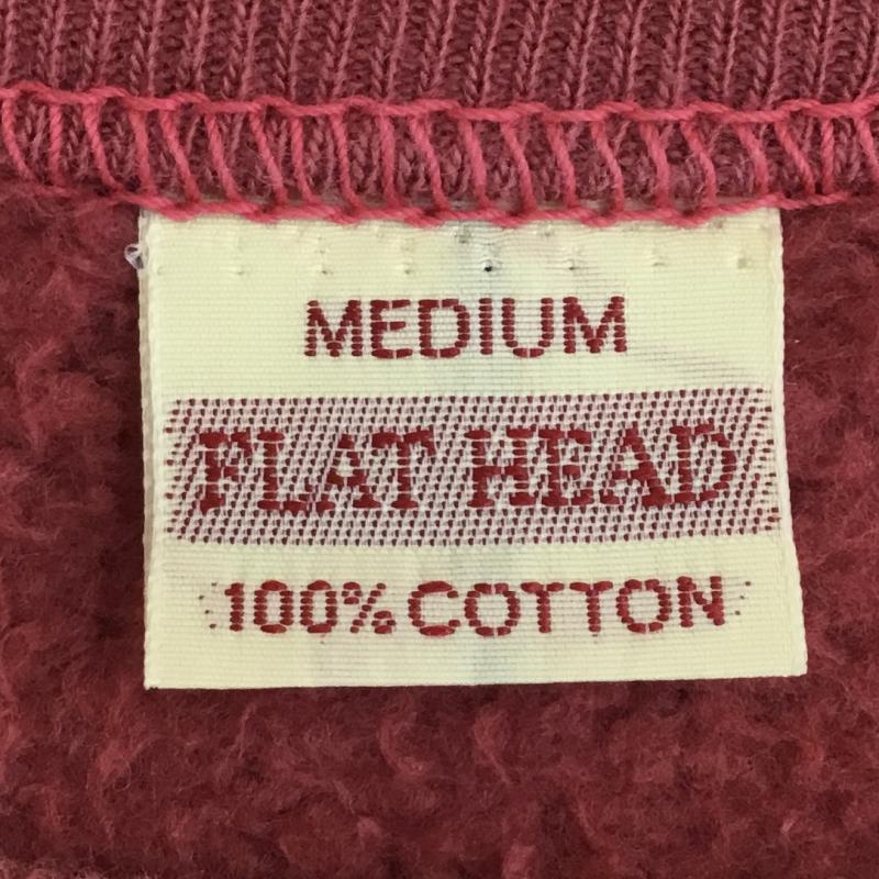 フラットヘッド The Flat Head トレーナー 長袖 M 無地 赤 / レッド / X 桃 / ピンク / メンズ USED 古着 中古 10138471