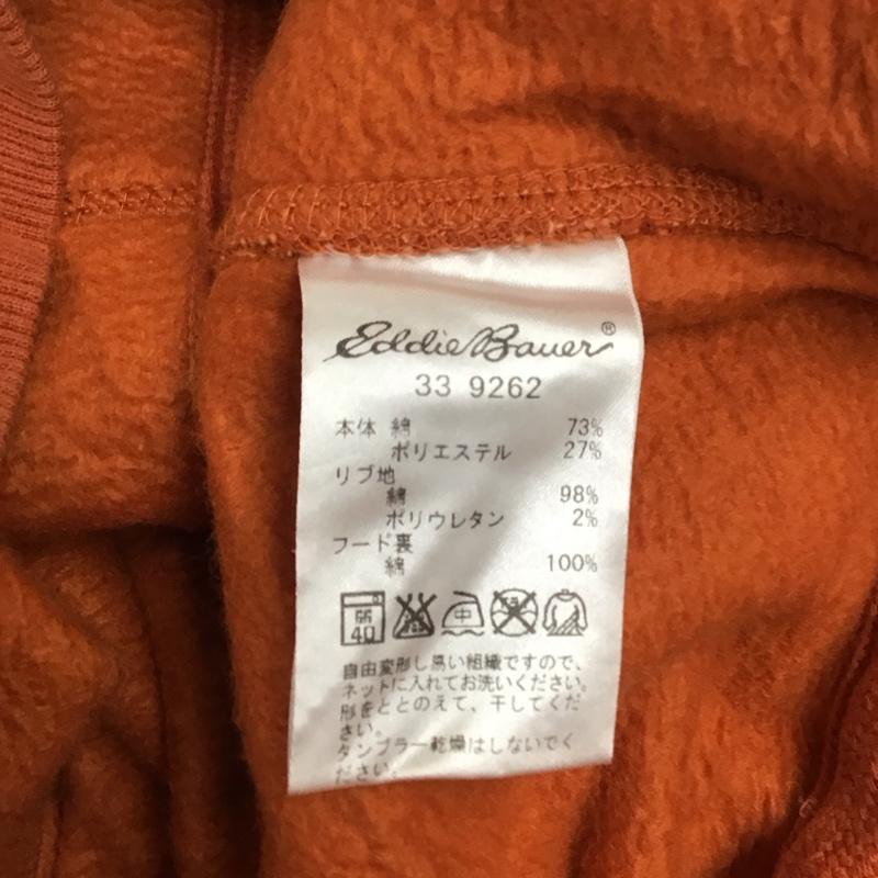 エディーバウアー Eddie Bauer パーカー 長袖 ジップアップパーカー 長袖パーカー プリントスウェット S ロゴ、文字 橙 / オレンジ / メンズ USED 古着 中古 10112060