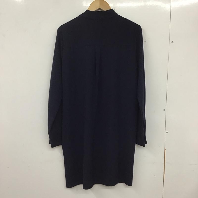 ザラベーシック ZARA BASIC ワンピース ひざ丈スカート S 無地 紺 / ネイビー / レディース USED 古着 中古 10136869