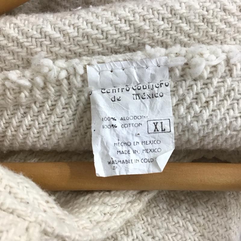 ステューシー STUSSY パーカー 長袖 メキシカンパーカー Vネック 長袖パーカー XL ロゴ、文字 白 / ホワイト / メンズ USED 古着 中古 10138597