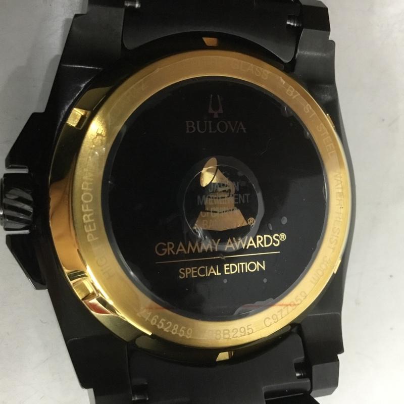 ブローバ BULOVA 腕時計 アナログ(クォーツ式) 98B295 GRAMMY Awards SPECIAL Edition 箱有 ロゴ、文字 黒 / ブラック / メンズ USED 古着 中古 10133885