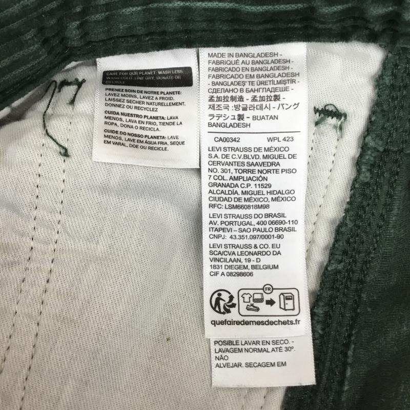 リーバイス Levi s パンツ ワークパンツ、ペインターパンツ コーデュロイパンツ 30インチ 無地 緑 / グリーン / メンズ USED 古着 中古 10138388