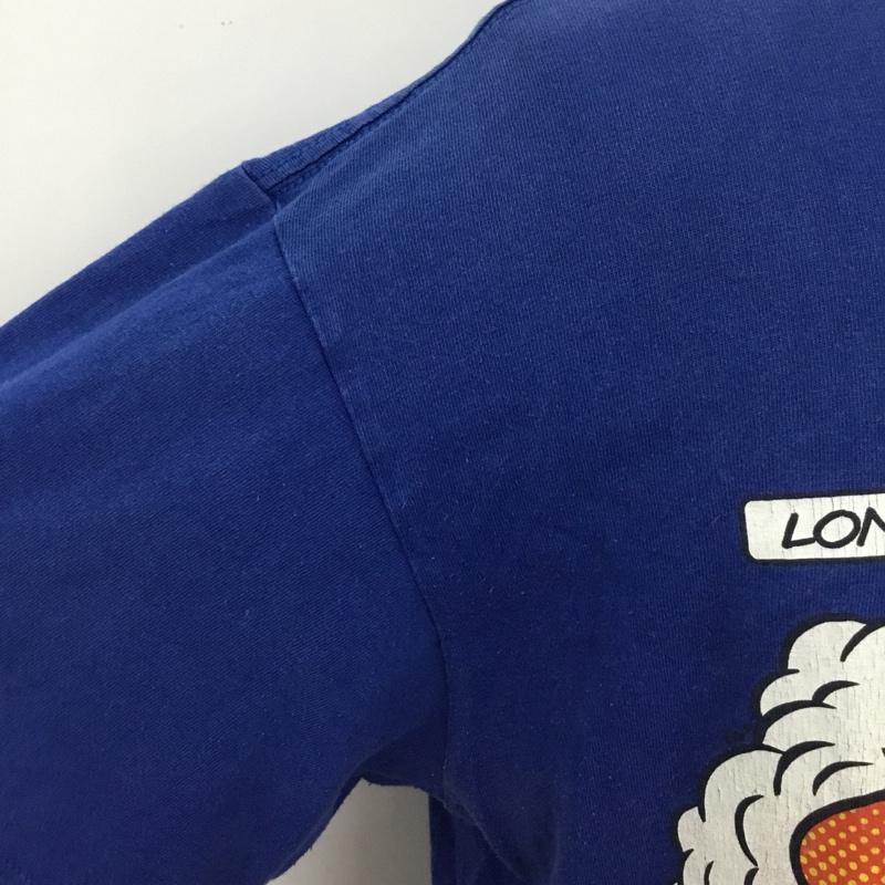 ステューシー STUSSY Tシャツ 半袖 半袖カットソー プリントTシャツ クルーネックカットソー L ロゴ、文字 青 / ブルー /  メンズ USED 古着 中古 10109393