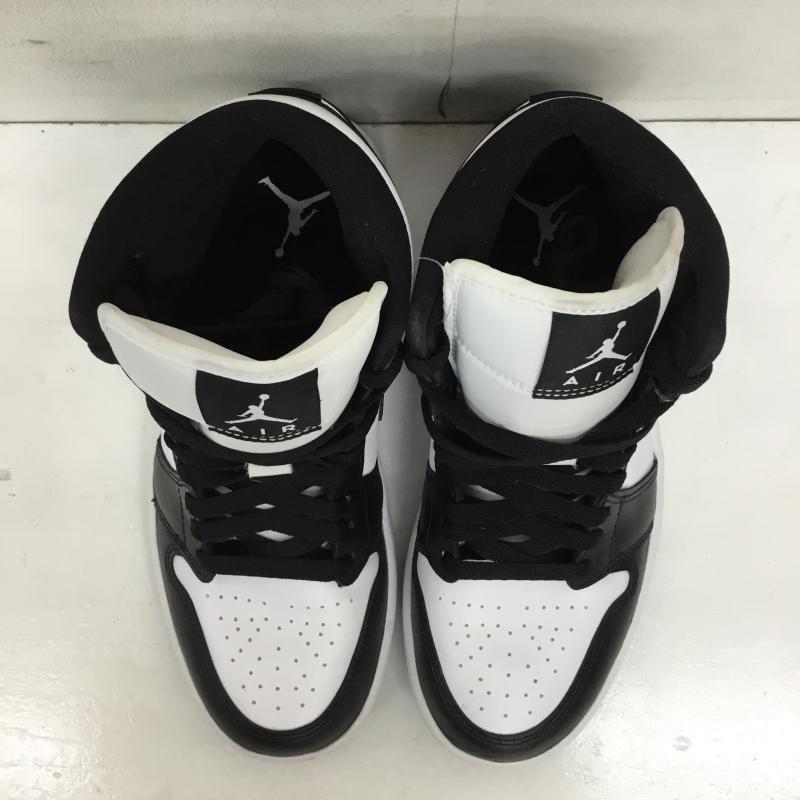 ナイキ NIKE スニーカー スニーカー DV0991-101 Jordan Air Jordan 1 Mid 24.5cm ロゴ、文字 白 / ホワイト / X 黒 / ブラック / レディース USED 古着 中古 10138276