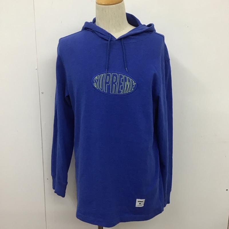 シュプリーム Supreme パーカー 長袖 薄手ロンT パーカー スウェット 長袖カットソー M ロゴ、文字 青 / ブルー / メンズ USED 古着 中古 10106675