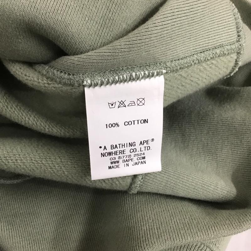 アベイシングエイプ A BATHING APE トレーナー 長袖 スウェット XXL ロゴ、文字 薄緑 / ライトグリーン / メンズ USED 古着 中古 10107424