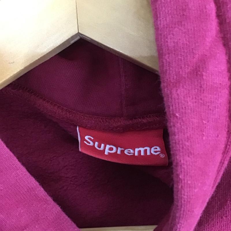 シュプリーム Supreme トレーナー 長袖 19ss TagLogoHoodedSweatshirtCardinal プルオーバーパーカー M ロゴ、文字 えんじ / ワインレッド /  メンズ USED 古着 中古 10129065