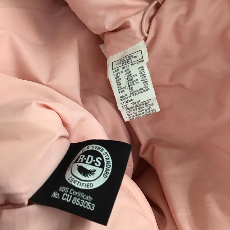 ザノースフェイス THE NORTH FACE ジャケット、上着 ダウンジャケット nj1dp53u 1996ECONUPTSEDOWNJACKET ジップアップジャケット アウター 160cm ロゴ、文字 黒 / ブラック / X 桃 / ピンク / ボーイズ USED 古着 中古 10125123