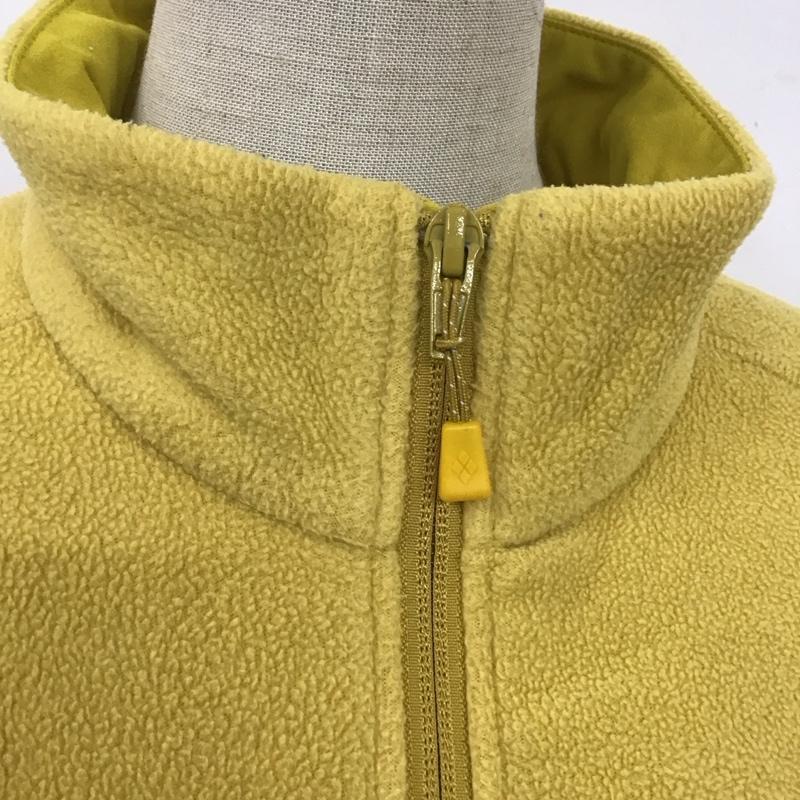 モンベル mont-bell ジャケット、上着 ジャケット、ブレザー 1106592 クリマプラス100ジャケット フリース L ロゴ、文字 黄 / イエロー / レディース USED 古着 中古 10119395