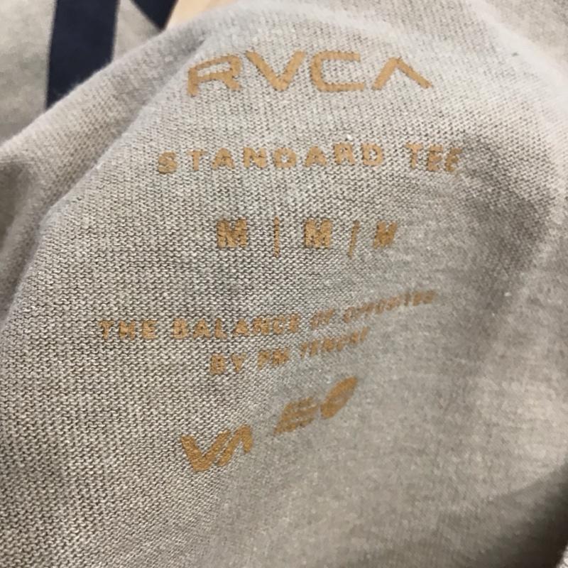 ルーカ RVCA Tシャツ 半袖 半袖カットソー プリントTシャツ クルーネックカットソー M ロゴ、文字 ベージュ / ベージュ / メンズ USED 古着 中古 10146977