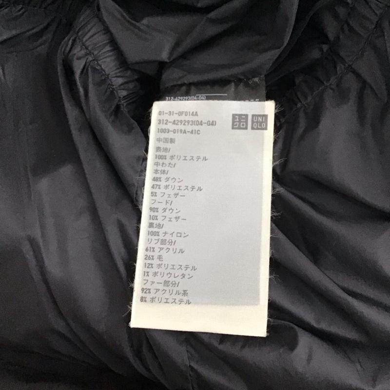 ユニクロ UNIQLO コート ダウンコート 312-429293 ウルトラウォームダウンコート M 無地 黒 / ブラック / メンズ USED 古着 中古 10110521