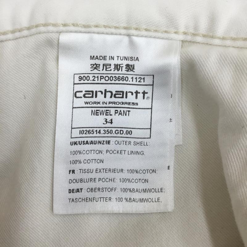 カーハート Carhartt パンツ デニム、ジーンズ 34インチ ワンポイント 白 / ホワイト /  メンズ USED 古着 中古 10124456