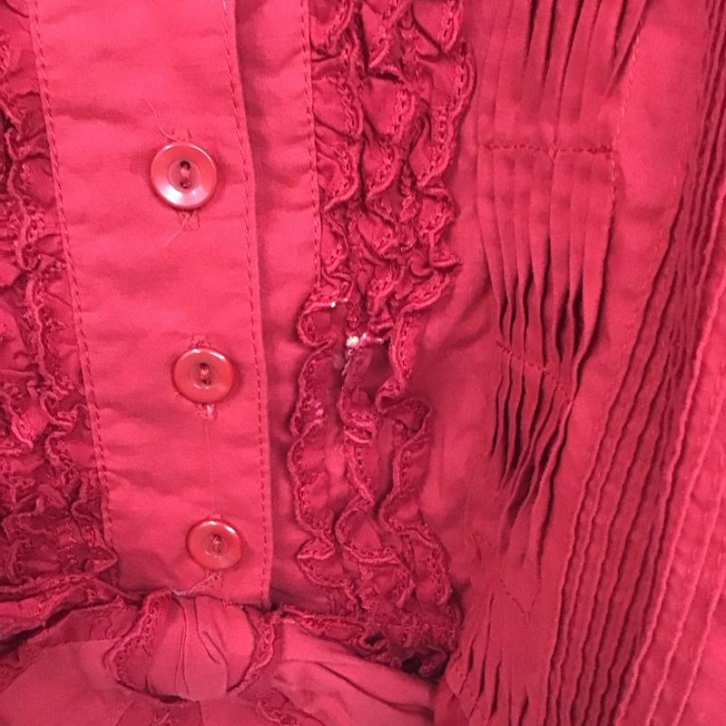 ピンクハウス PINK HOUSE シャツ、ブラウス 長袖 リボン 無地 赤 / レッド / レディース USED 古着 中古 10131793
