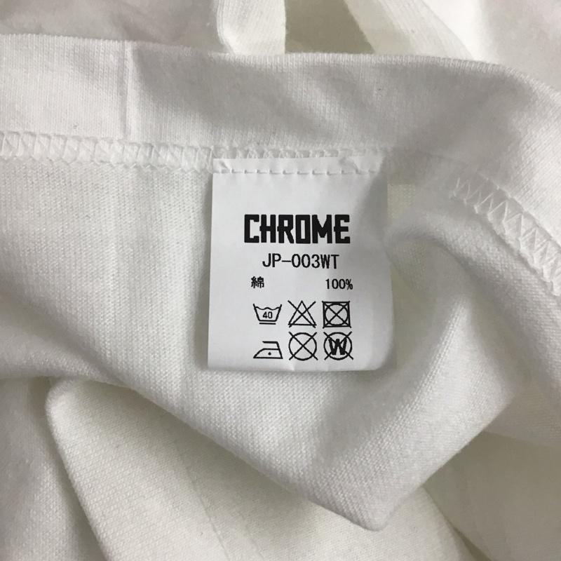 クロム CHROME Tシャツ 半袖 半袖カットソー プリントTシャツ クルーネックカットソー M プリント 白 / ホワイト / メンズ USED 古着 中古 10131012