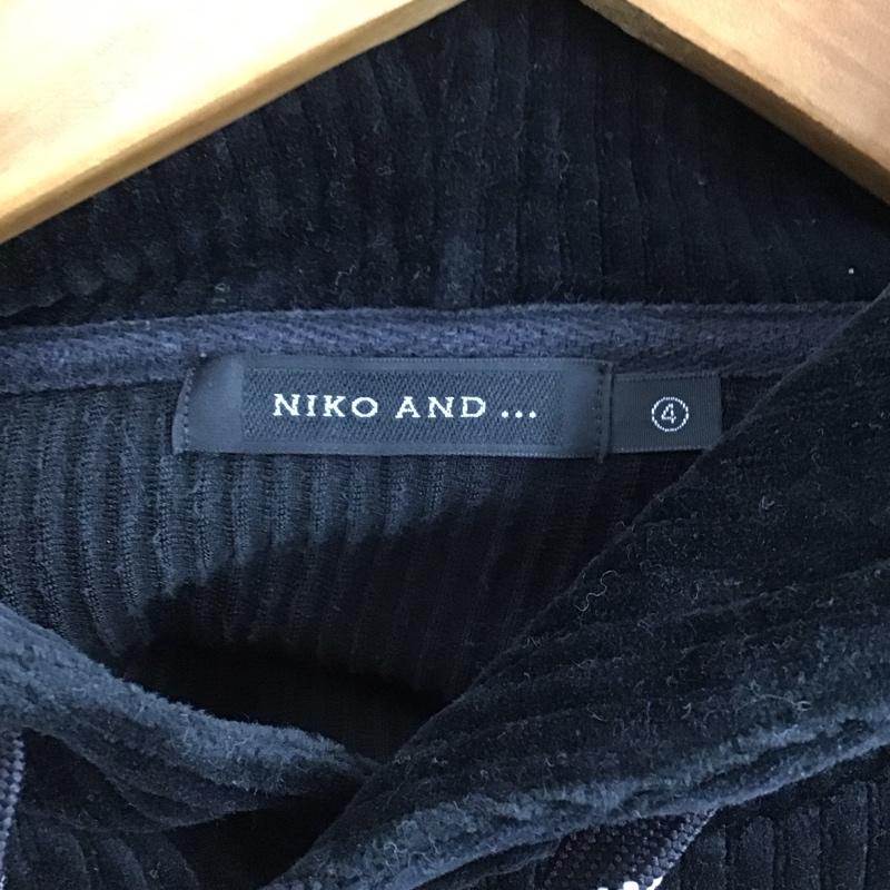 ニコアンド niko and... パーカー 長袖 コーデュロイパーカー プルオーバーパーカー 4 無地 黒 / ブラック / メンズ USED 古着 中古 10130490