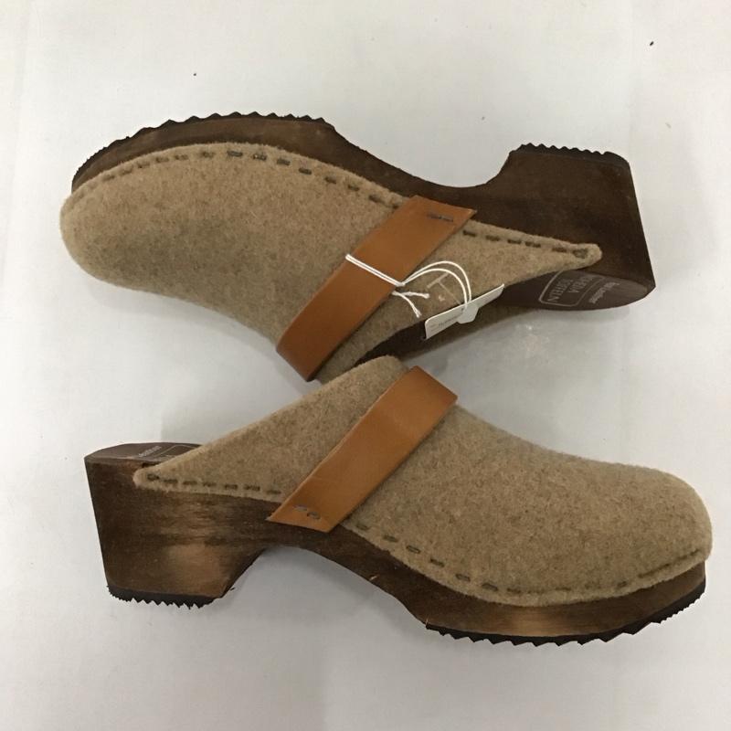 モヘダトフェール MOHEDA TOFFELN サンダル サンダル サボ スウェーデン製 ウール タグ付き 無地 ベージュ / ベージュ / レディース USED 古着 中古 10123315