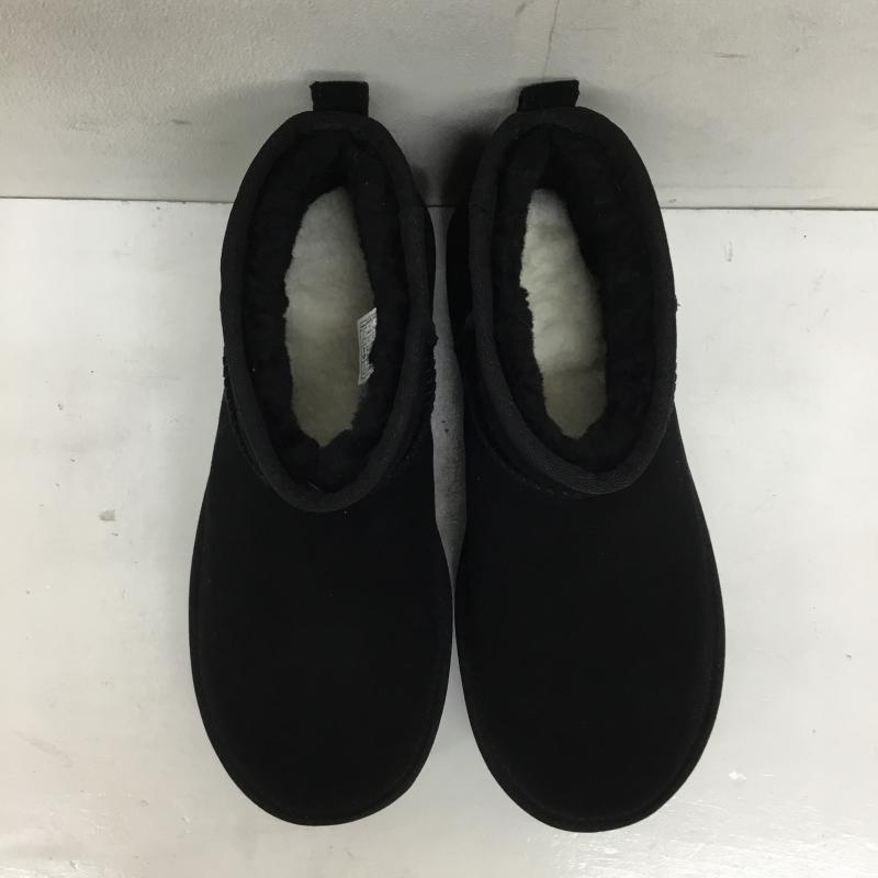 アグ UGG ブーツ ショートブーツ 1135092 Classic Ultra Mini Platform クラシック ウルトラ ミニ プラットフォーム 24.0cm 無地 黒 / ブラック / レディース USED 古着 中古 10138275