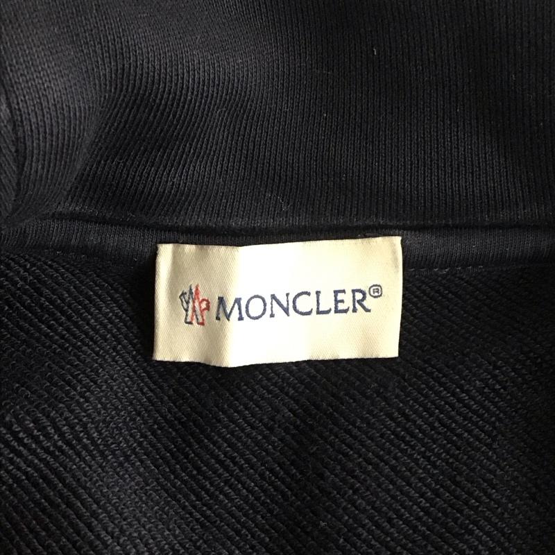 モンクレール MONCLER パーカー 長袖 長袖パーカー フード付きパーカー プリントスウェット トレーナー L ロゴ、文字 紺 / ネイビー / メンズ USED 古着 中古 10110387