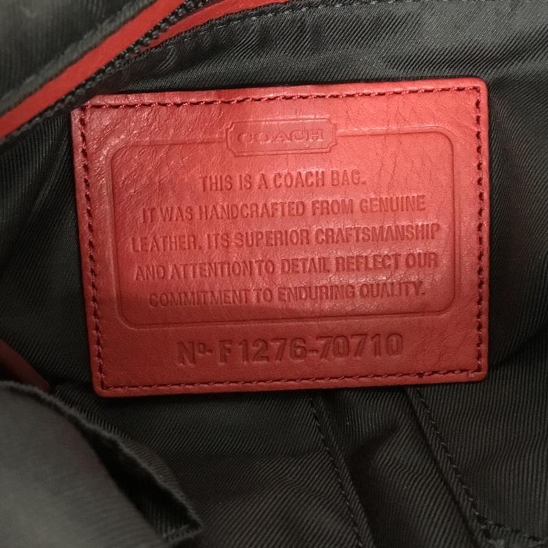 コーチ COACH ショルダーバッグ ショルダーバッグ 70710 レザー ロゴ、文字 赤 / レッド / レディース USED 古着 中古 10128324