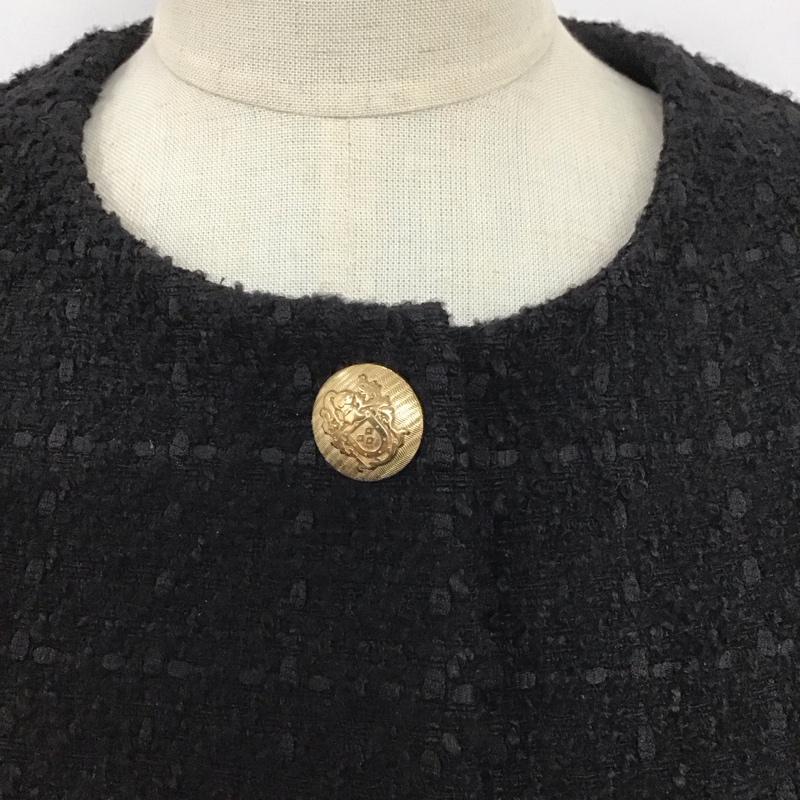 ザラ ZARA ジャケット、上着 ジャケット、ブレザー カジュアルジャケット ノーカラージャケット アウター S 黒 / ブラック / レディース USED 古着 中古 10124063