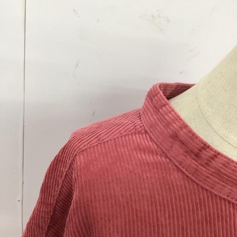 ニコアンド niko and... シャツ、ブラウス 長袖 S204SA03TO コーデュロイ バンドカラー L 無地 桃 / ピンク / レディース USED 古着 中古 10120356
