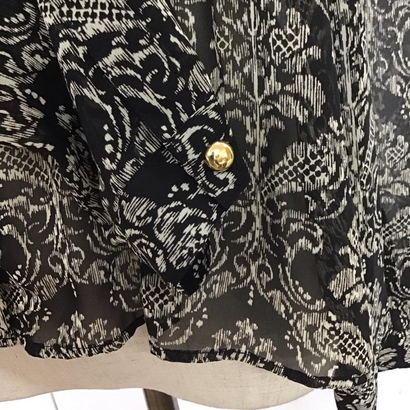 ラボラトリーワーク laboratory work シャツ、ブラウス 長袖 021-7304-209 シアー M 総柄 黒 / ブラック / レディース USED 古着 中古 10114242