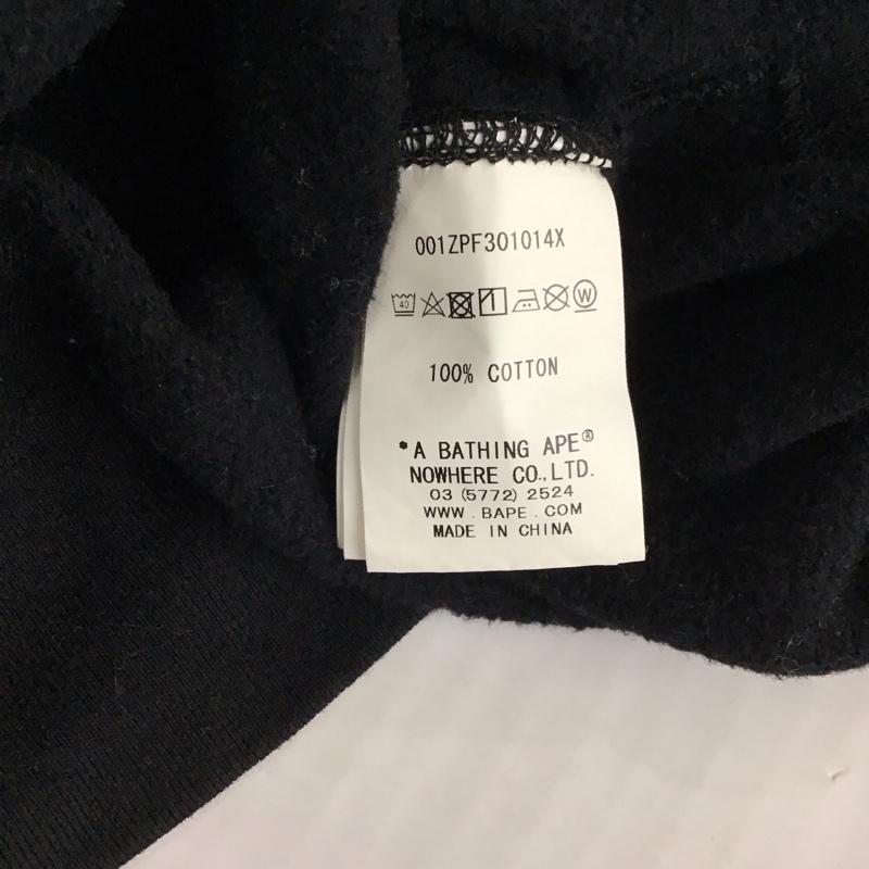 アベイシングエイプ A BATHING APE パーカー 長袖 001ZPF301014X モノグラム フルジップパーカー 裏起毛 S 総柄 黒 / ブラック / X 白 / ホワイト / メンズ USED 古着 中古 10123669