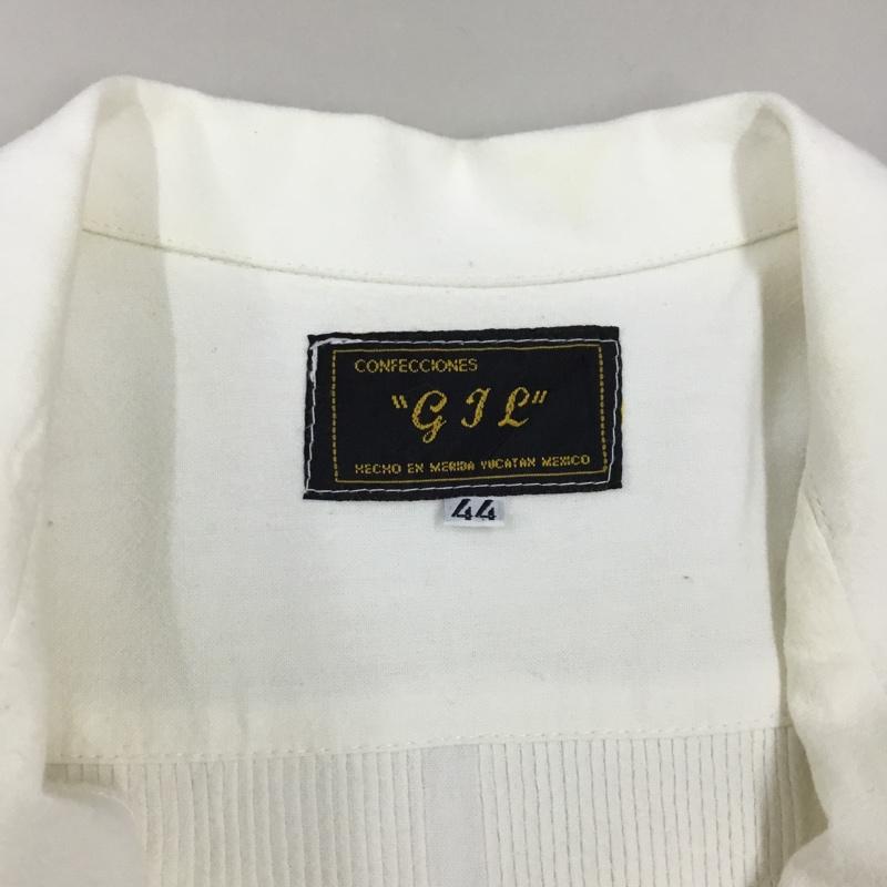 古着 USED シャツ、ブラウス 半袖 半袖シャツ カラーシャツ 半袖カットソー 古着シャツ 44 刺繍 白 / ホワイト / メンズ USED 古着 中古 10122936