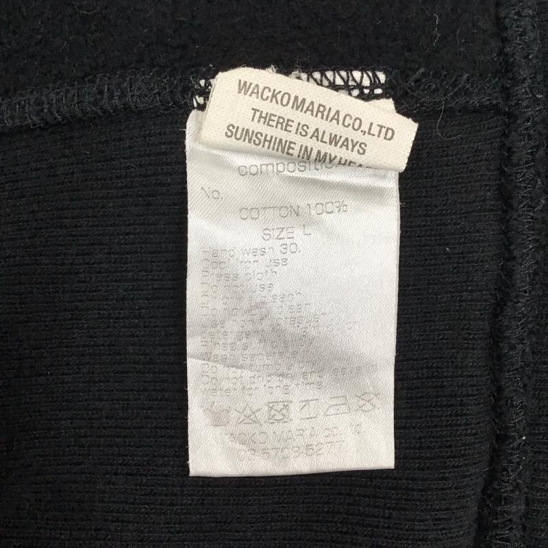 ワコマリア WACKO MARIA トレーナー 長袖 長袖トレーナー スウェット クルーネック リブスウェットカットソー budspool L ロゴ、文字 黒 / ブラック / メンズ USED 古着 中古 10122694