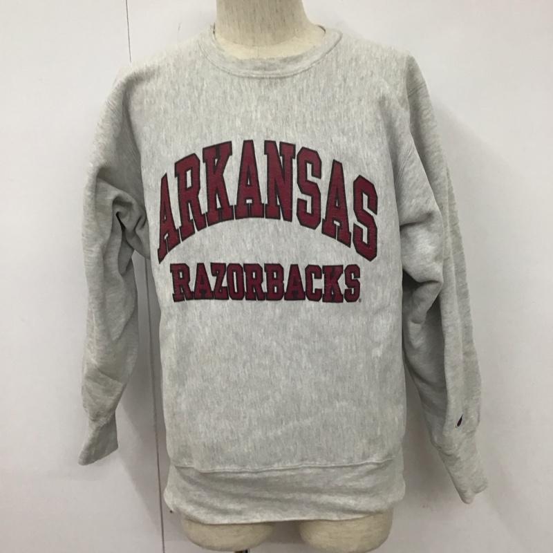 チャンピオン Champion トレーナー 長袖 REVERSE WEAVE スウェット 90年代 L ロゴ、文字 灰 / グレー / メンズ USED 古着 中古 10107924