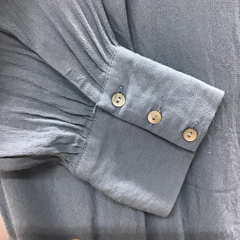 ザラ ZARA シャツ、ブラウス 長袖 長袖シャツ カラーシャツ カジュアルシャツ M 無地 水色 / ライトブルー / レディース USED 古着 中古 10116737